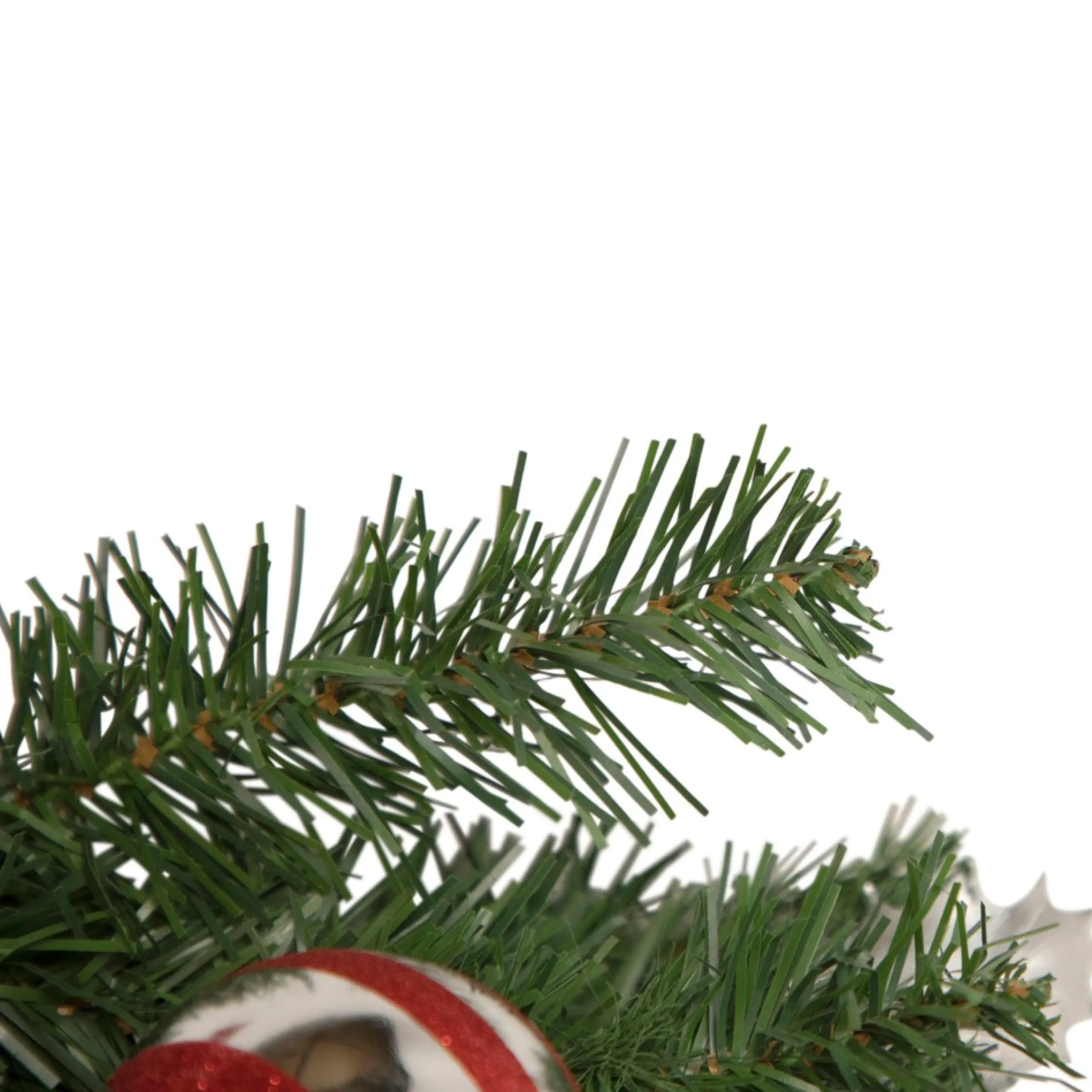 Unlit Teardrops*Northlight 24" Green Cedar Artificial Christmas Teardrop Swag, Unlit