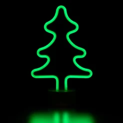 Northlight 11" Green Christmas Tree Led Neon Style Table Sign