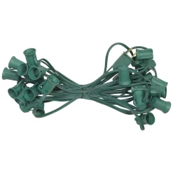 Northlight 25' Green Commercial C9 Christmas Light Socket Set