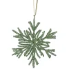 Northlight Snowflakes>7.5" Green Glitter Snowflake Christmas Ornament