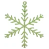 Allstate Snowflakes>10.5" Green Glittered Snowflake Christmas Ornament