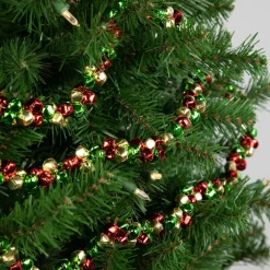 Specialty Garland*Northlight 5' Green, Gold And Red Jingle Bell Christmas Garland, Unlit
