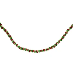 Specialty Garland*Northlight 5' Green, Gold And Red Jingle Bell Christmas Garland, Unlit