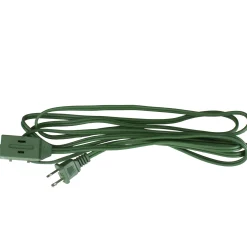 Northlight 15' Green Indoor Extension Power Cord With 3-Outlets And Safety Lock