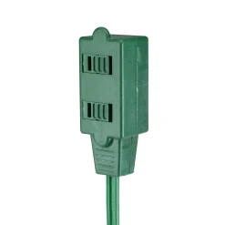 Northlight 9' Green Indoor Extension Power Cord With 9-Outlets And Safety Locks
