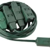 Northlight 12' Green Indoor Polarized Extension Power Cord With 9-Outlets