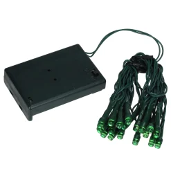 Sienna 20 Green Led Wide Angle Christmas Lights - 6.25 Ft Green Wire