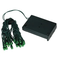 Sienna 20 Green Led Wide Angle Christmas Lights - 6.25 Ft Green Wire