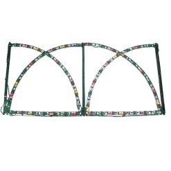 Outdoor Decorations*Hofert 7' Green Pathway Fence With Multicolored Christmas Lights Outdoor Decoration