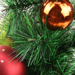 Northlight 2.5 Feet Tall And Smaller>2' Green Potted Pine Ball Ornaments Medium Artificial Christmas Tree - Unlit