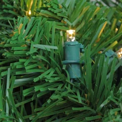 Pre-Lit Teardrops*Northlight 36" Green Pre-Lit Pine Artificial Christmas Column Swag - Warm White Led Lights