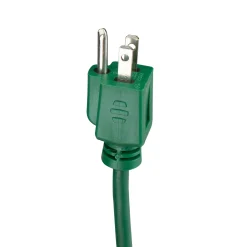Northlight 25' Green 3-Prong Outdoor Extension Power Cord With Fan Style Connector