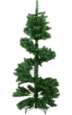 Vickerman 5 And 5.5 Feet Tall>5.5' Green Slim Spiral Pine Artificial Christmas Tree - Unlit