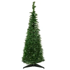 Northlight Pop Up Trees>4' Green Tinsel Pop-Up Artificial Christmas Tree, Unlit