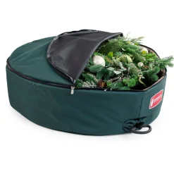 Wreath Accessories*Tree Keeper 36" Green Unique Christmas Wreath Storage Bag With Removable Handle