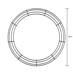 Wreath Accessories*CC Christmas Decor 18" Green Wire Christmas Wreath Crafting Form