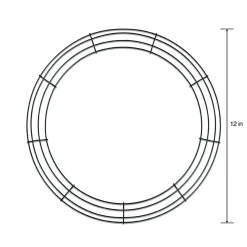 Wreath Accessories*CC Christmas Decor 12" Green Wire Christmas Wreath Crafting Form