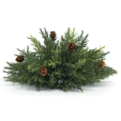 Floral*Melrose 13" Half Sphere Arborvitae Pine Artificial Christmas Bush