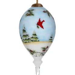 CC Christmas Decor Finials>6" Hand Painted Mouth Blown Glass Snowman Finial Christmas Ornament