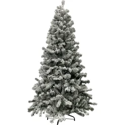 Northlight Unlit Traditional Trees>6.5' Heavily Flocked Madison Pine Artificial Christmas Tree, Unlit