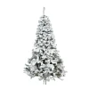 Northlight Unlit Traditional Trees>7.5' Heavily Flocked Pine Medium Artificial Christmas Tree - Unlit