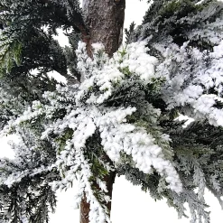 Northlight 3 And 3.5 Feet Tall>35.25" Heavily Flocked Pine Tree In Natural Jute Base Christmas Decoration