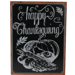 Northlight 14" Holiday Inspired Framed "Happy Thanksgiving" Chalkboard Wall Art