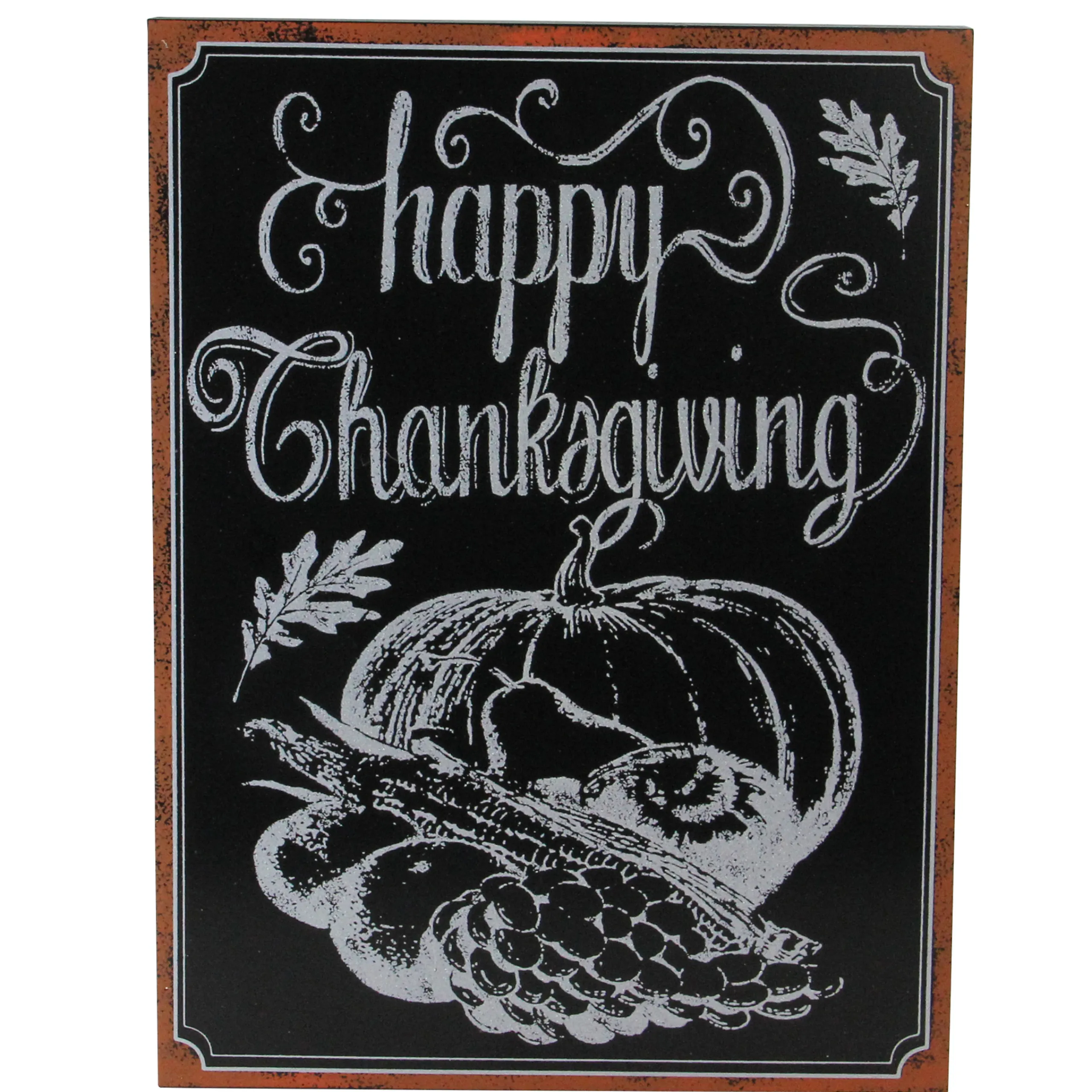 Northlight 14" Holiday Inspired Framed "Happy Thanksgiving" Chalkboard Wall Art