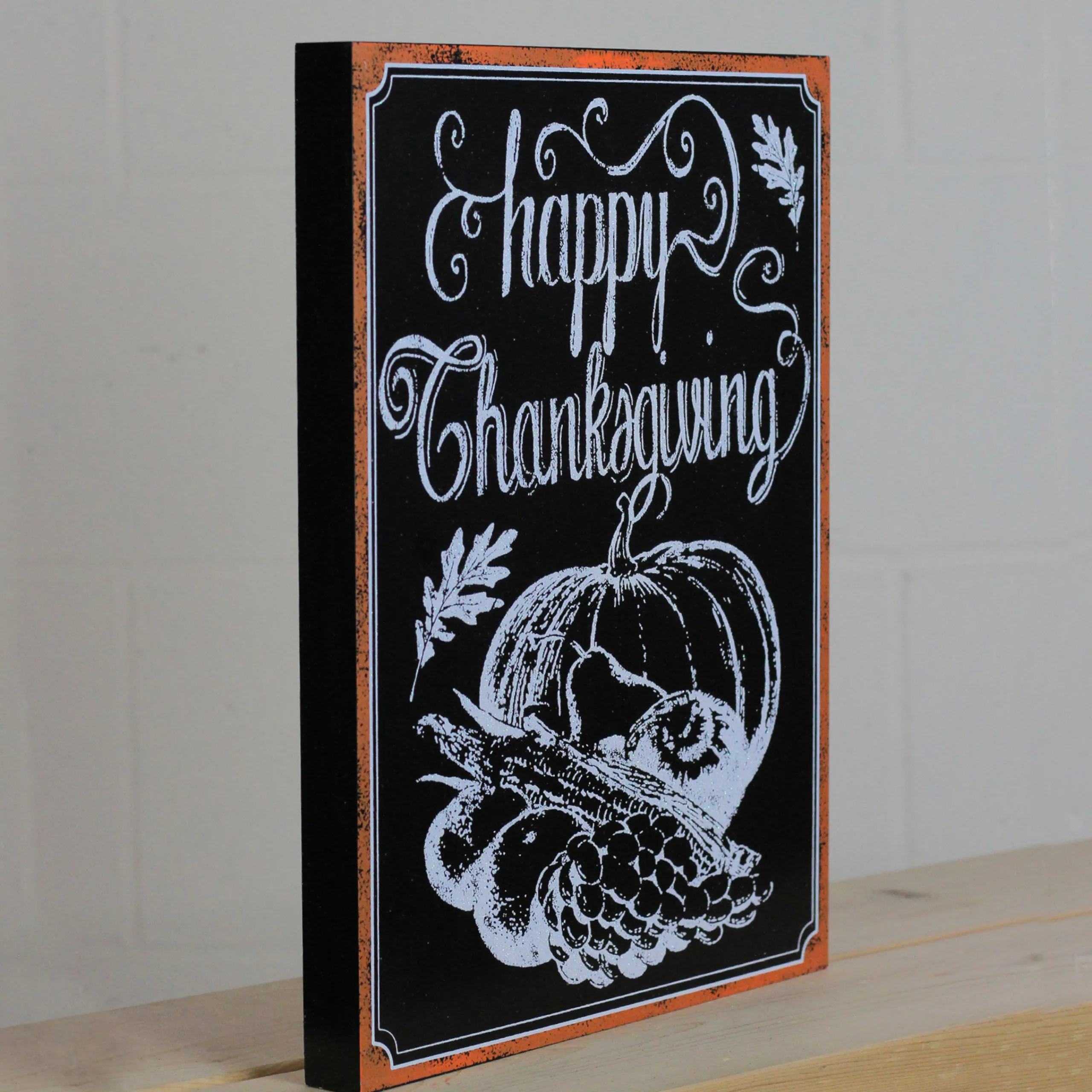 Northlight 14" Holiday Inspired Framed "Happy Thanksgiving" Chalkboard Wall Art