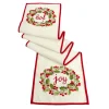 Linens*Melrose 72" Holly Wreath "Joy" Christmas Table Runner