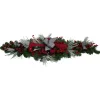 Unlit Swags*Northlight 52" Houndstooth Bows And Berries Artificial Christmas Swag, Unlit