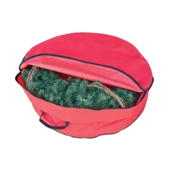 Wreath Accessories*Northlight 2 In 1 Red Zip Up Christmas Garland And Wreath Storage Bag