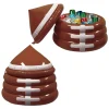 Party Central 26" Inflatable Brown Football Game Day Party Drink Cooler With Lid