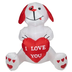 Northlight 4' Inflatable Lighted Valentine's Day Doggie Outdoor Decoration