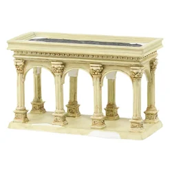 Christmas Villages*Department 56 7" Ivory And White Tudor Gardens Pavilion Tabletop Decor