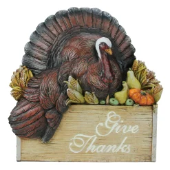 Roman 10.5" Joseph Studio"S Thanksgiving Turkey In A Crate Tabletop Decoration