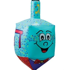 Rite Lite 24" Jumbo Blue And Red Inflatable Smiley Face Dreidel Hanukkah Decoration