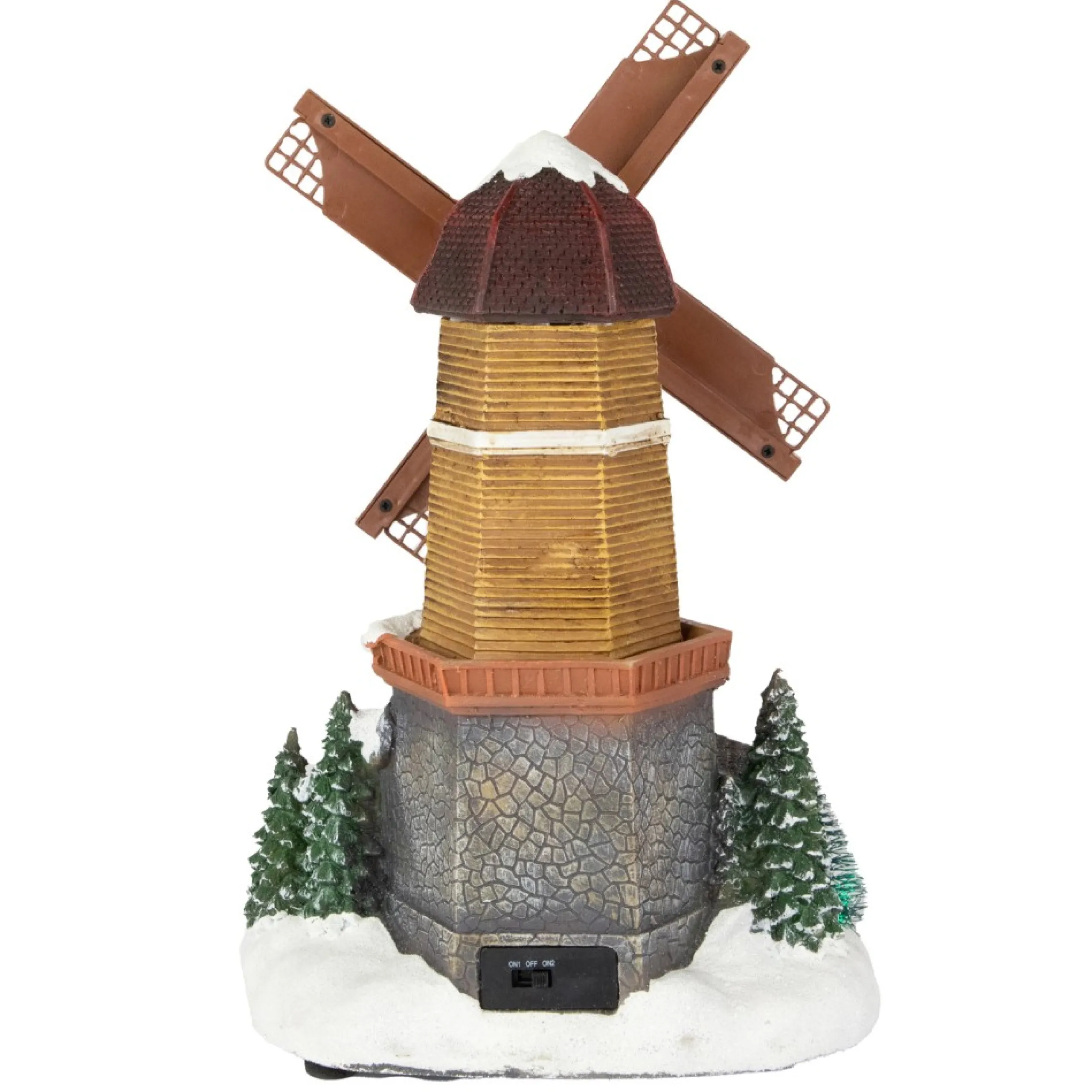 Christmas Villages*Northlight 13.25" Led Lighted Animated And Musical Windmill Christmas Village Display Piece