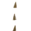 Northlight 6.75' Led Lighted B/O Gold Mini Sisal Tree Christmas Garland - Warm White Lights