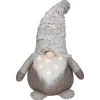 Gnomes*Northlight 23.5" Led Lighted Brown And White Knit Gnome Christmas Figure