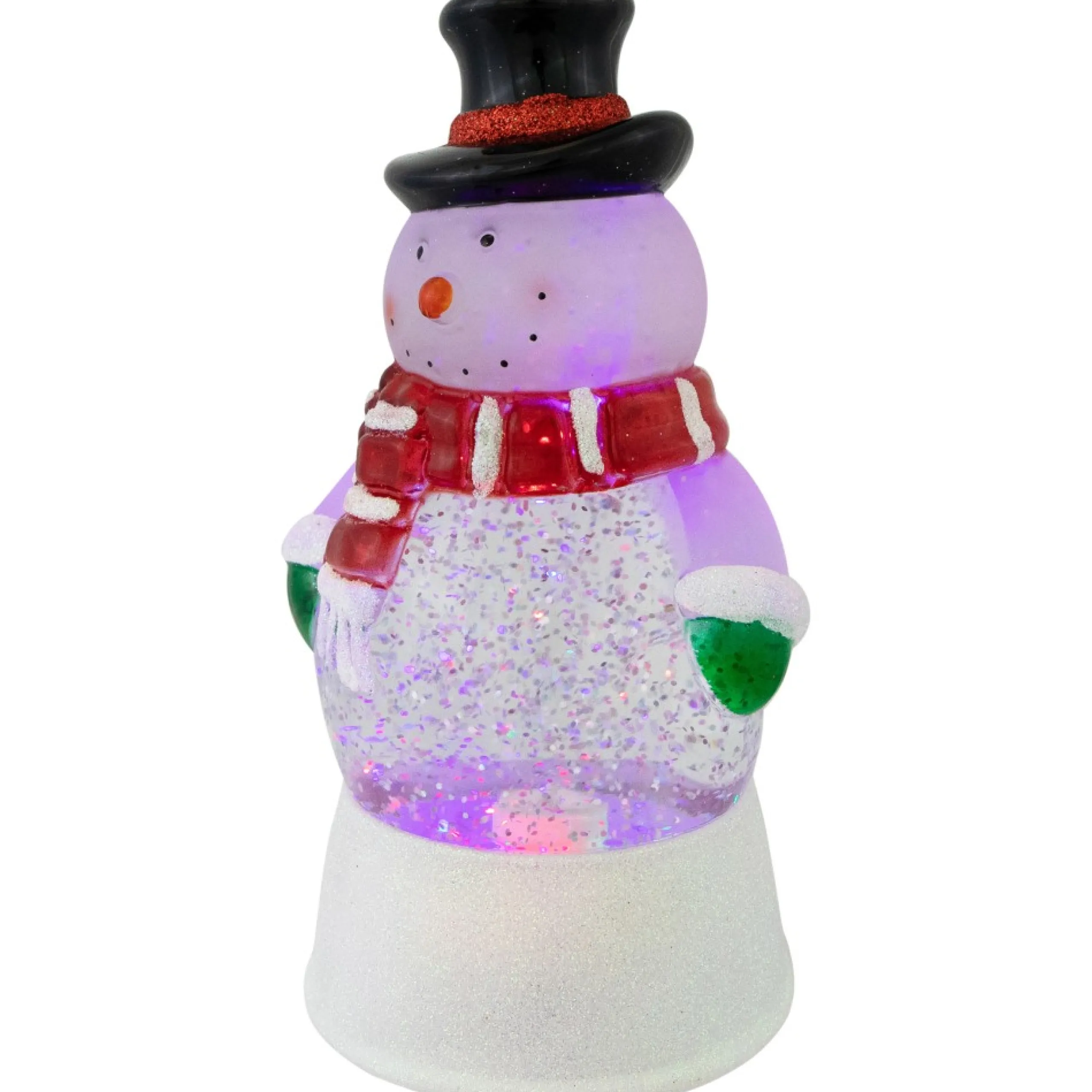 Snow Globes*Northlight 7" Led Lighted Color Changing Snowman Christmas Glittering Snow Dome
