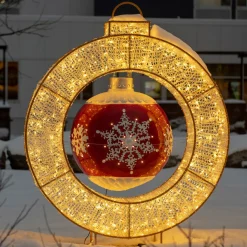 Commercial*Northlight 7.7' Led Lighted Commercial Grade Christmas Ornament Ring Display Decoration