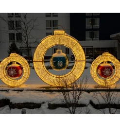 Commercial*Northlight 7.7' Led Lighted Commercial Grade Christmas Ornament Ring Display Decoration