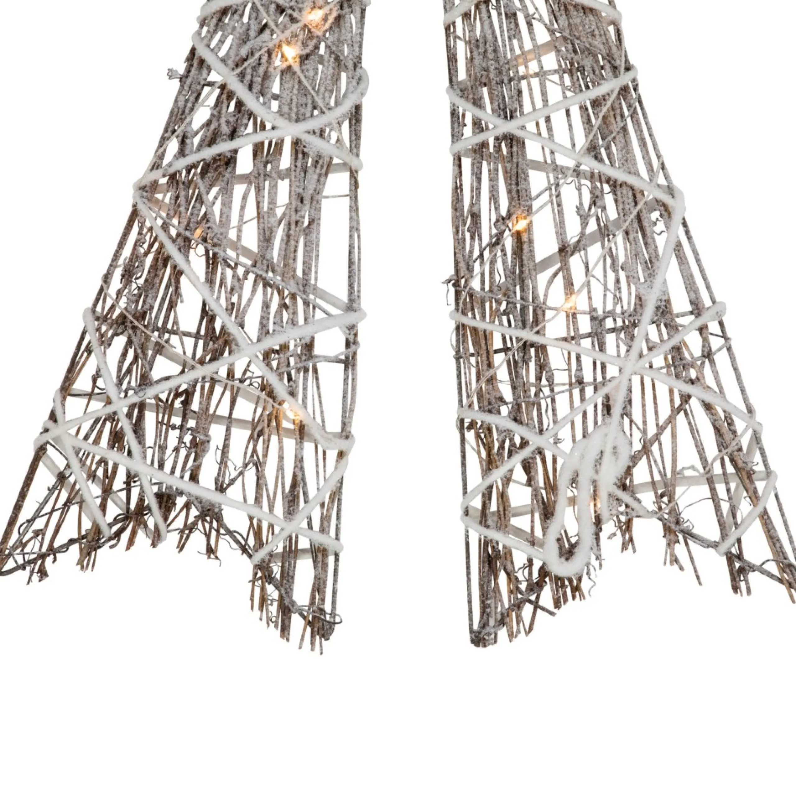 Bows*Northlight 23" Led Lighted Frosted Rattan Christmas Bow Decoration