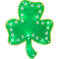 Northlight 14" Led Lighted Green Shamrock St. Patrick's Day Window Silhouette