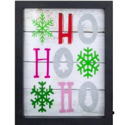 Signs & Plaques*Northlight 9" Led Lighted "Ho, Ho, Ho" With Snowflakes Christmas Wall Art