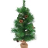 Northlight 2.5 Feet Tall And Smaller>23.5" Led Lighted Mixed Pine And Pine Cones Artificial Christmas Tree In Jute Base