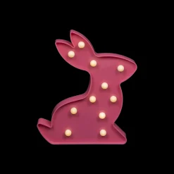 Northlight 9.5" Led Lighted Pink Easter Bunny Marquee Wall Sign