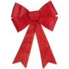 Bows*Northlight 16" Led Lighted Red Burlap Bow Christmas Decoration With Color Changing Lights