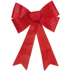 Bows*Northlight 16" Led Lighted Red Burlap Bow Christmas Decoration With Color Changing Lights